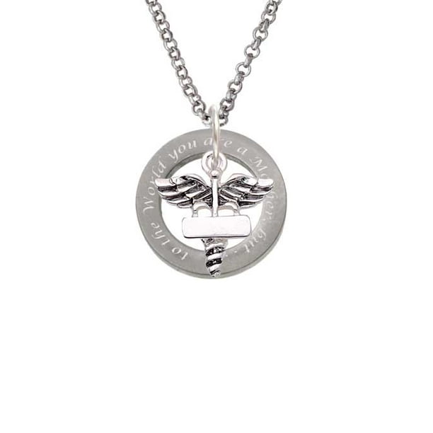 DPT Love Infinity Toggle Chain Bracelet 8 Silvertone Caduceus DPT Love Infinity Toggle Chain Bracelet 8 Silvertone Caduceus